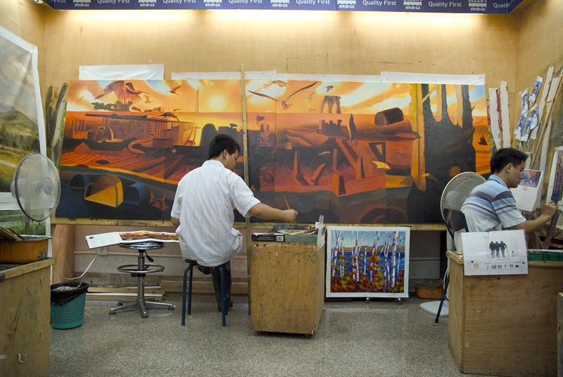 Painting a large multi piece painting