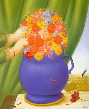 Flowers 1994 | Fernando Botero | oil painting