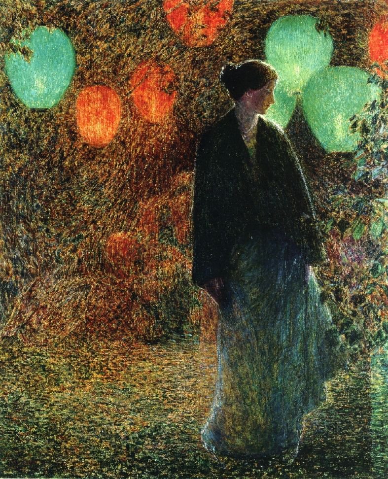 July Night Painting Frederick Childe Hassam Oil Paintings