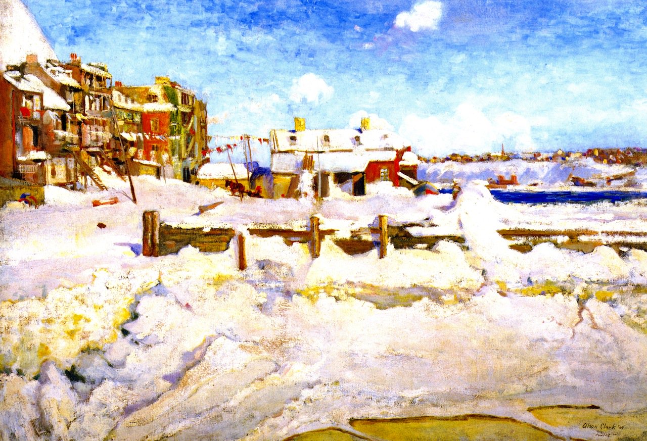 Winter in Quebec Painting Alson Skinner Clark Oil Paintings