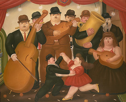 Dancing in Columbia | Fernando Botero | oil painting