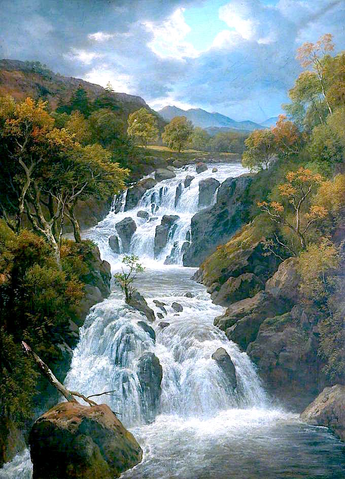 The-Waterfall-Edmund-Marriner-Gill-oil-painting.jpg